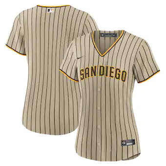 womens nike tan san diego padres alternate replica team jer